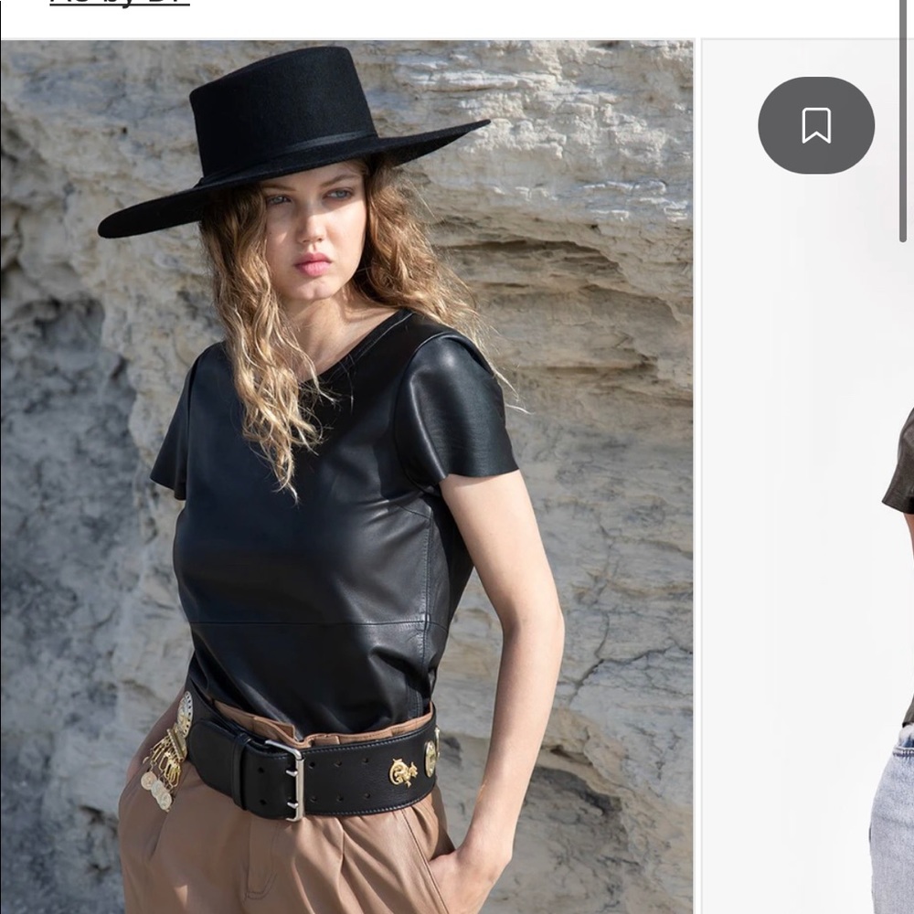 AS by DF leather shirt